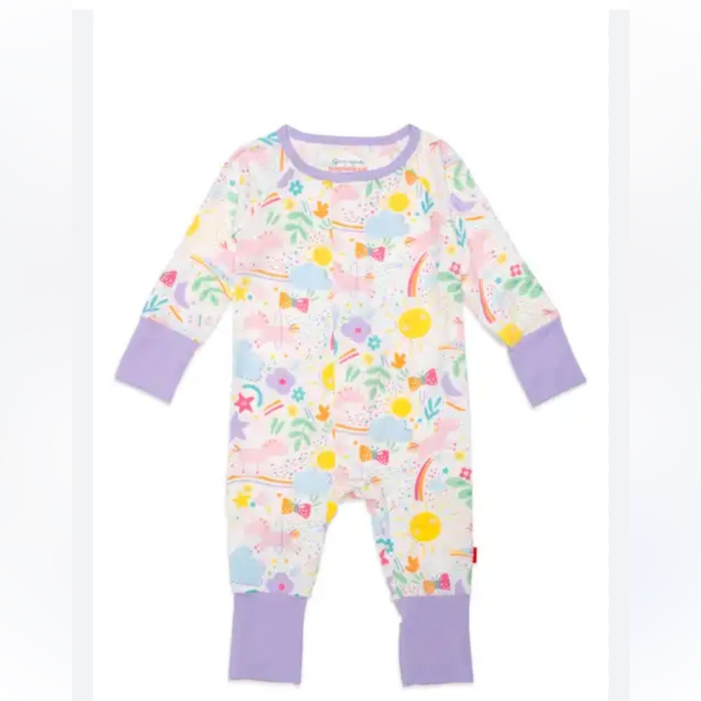 Magnetic Me Multicolor Kids One Piece Footie - convertible overall